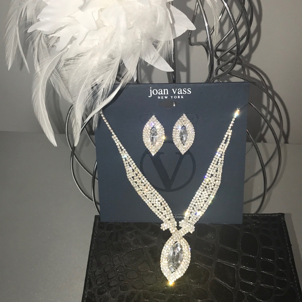 Joan Vass evening necklace earring set